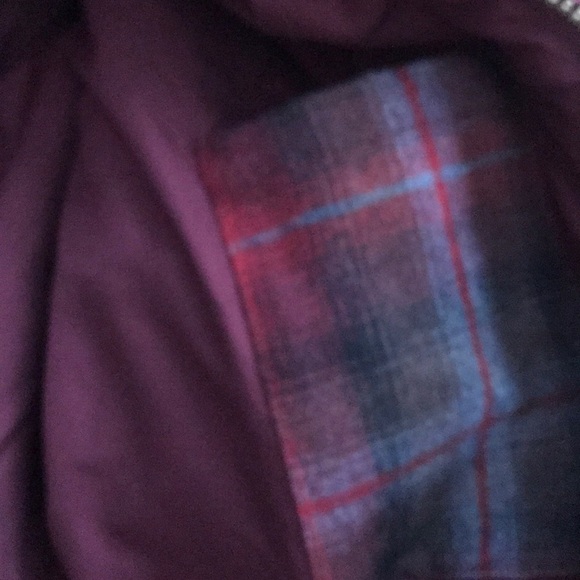 Pendleton Burgundy Fuzzy Furry Zip Jacket Medium - Picture 10 of 10